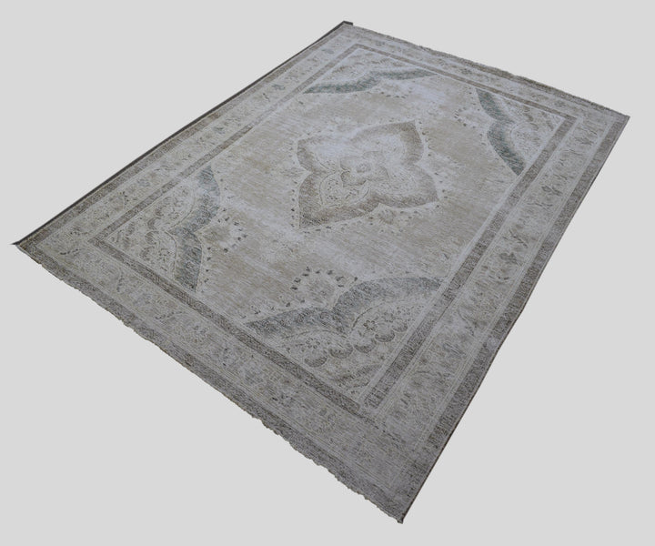 7 X 10 Handmade Stone White Ice Wash Oushak Antique Wool Area Rug Turkish Carpet Tww1171