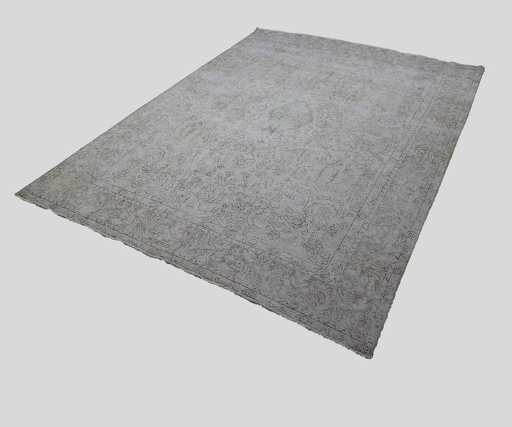 10 X 13 Large Handmade Stone White Ice Wash Oushak Antique Wool Area Rug Turkish Carpet Tww1180