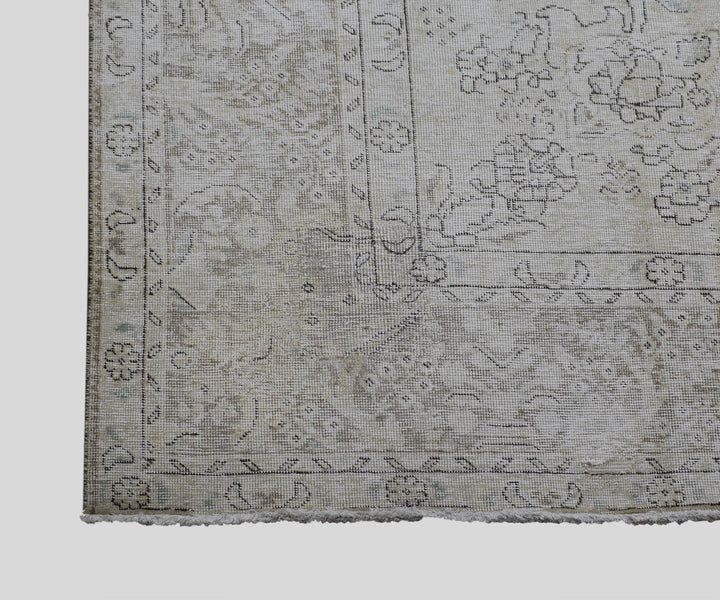 10 X 13 Large Handmade Stone White Ice Wash Oushak Antique Wool Area Rug Turkish Carpet Tww1180