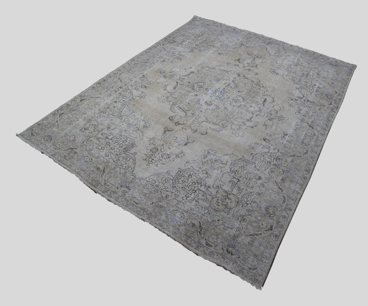 10 X 13 Large Handmade Stone White Ice Wash Oushak Antique Wool Area Rug Turkish Carpet Tww1182