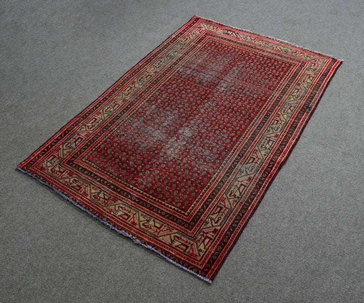 4 X 7 Ft Handmade Rug From Anatolian Design Turkish Wool Carpet Shr981