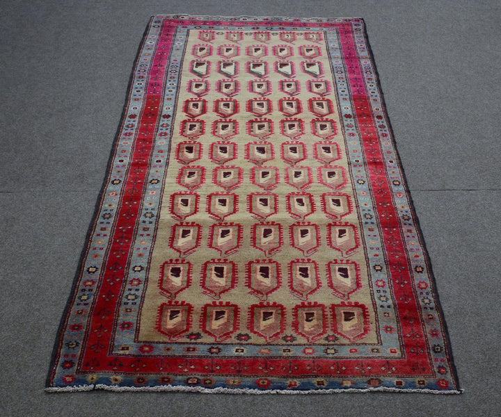 4 X 9 Ft Handmade Rug From Anatolian Design Turkish Wool Carpet Shr1098