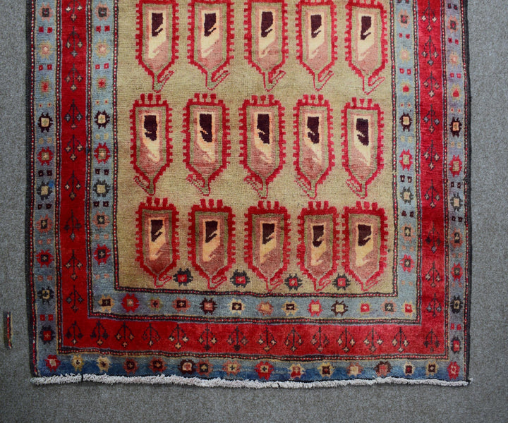 4 X 9 Ft Handmade Rug From Anatolian Design Turkish Wool Carpet Shr1098