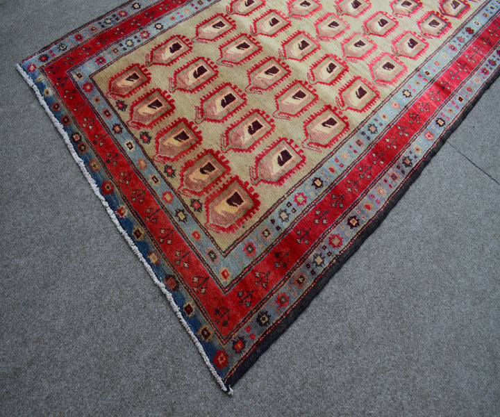 4 X 9 Ft Handmade Rug From Anatolian Design Turkish Wool Carpet Shr1098