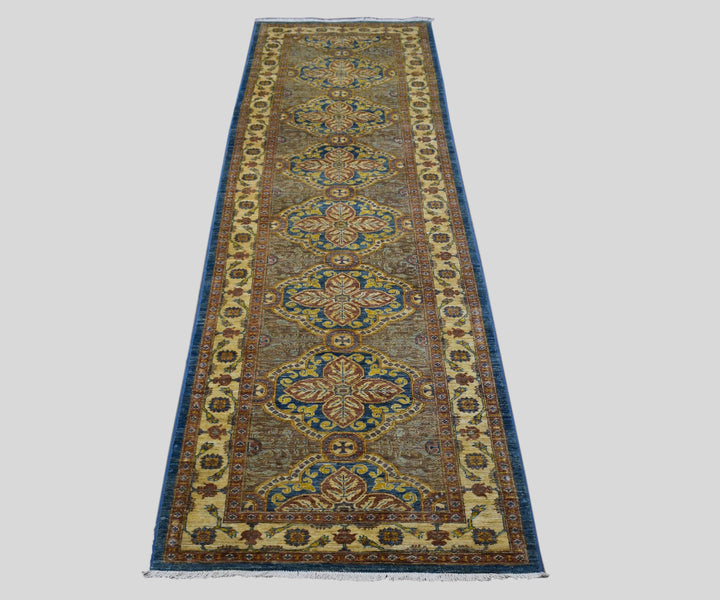 3 X 11 Ft Chobi Rug Modern Ziegler Runner From Afghanistan Chb623