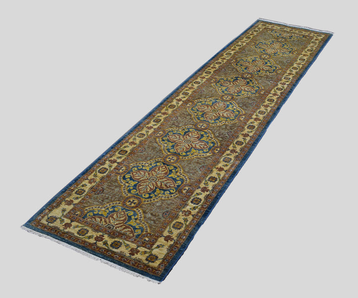 3 X 11 Ft Chobi Rug Modern Ziegler Runner From Afghanistan Chb623