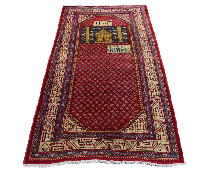 4 X 7 Ft Handmade Rug From Anatolian Design Turkish Wool Carpet Shr733