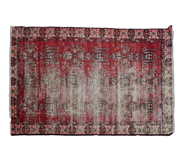 3x6 ft Handmade rug from Anatolian design Turkish wool carpet SHR1043, Vintage rug, Antique rug,  Area rug, Organic wool rug