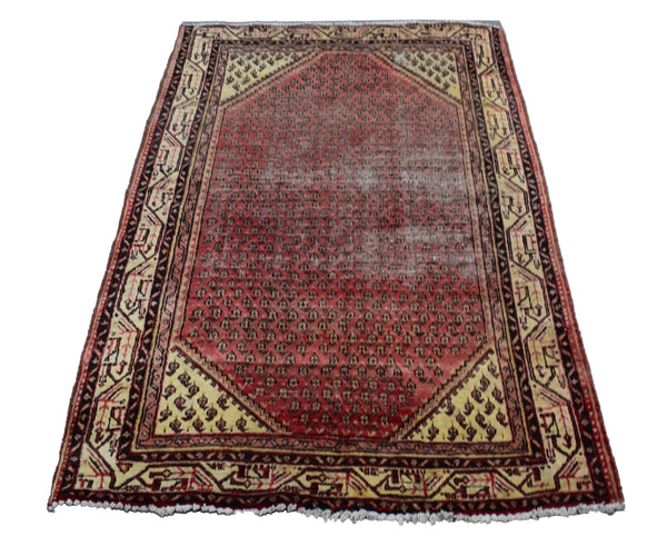 4 x 6 ft Handmade rug from Anatolian design Turkish wool carpet SHR1131, Vintage rug, Antique rug,  Area rug, Organic wool rug