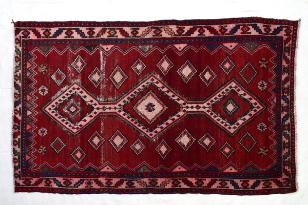 5x8 ft Handmade area rug from Anatolian design Turkish wool carpet SHR1394, Vintage rug, Antique rug,  Area rug, Organic wool rug