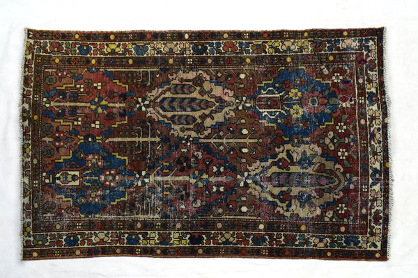 4x6 ft Handmade area rug from Anatolian design Turkish wool carpet SHR1450, Vintage rug, Antique rug,  Area rug, Organic wool rug