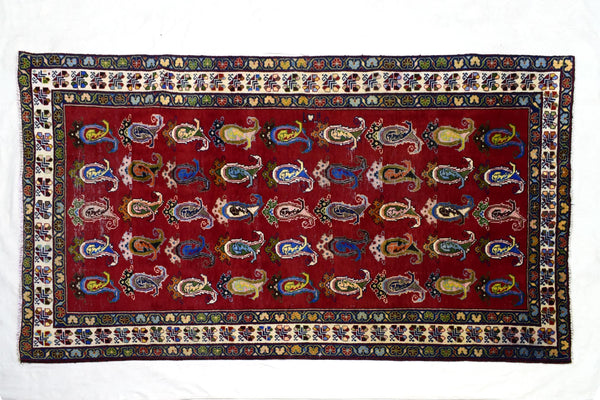 5x9 ft Handmade area rug from Anatolian design Turkish wool carpet SHR1379, Vintage rug, Antique rug,  Area rug, Organic wool rug