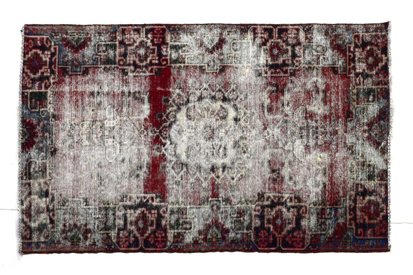 4x6 ft Handmade area rug from Anatolian design Turkish wool carpet SHR1398, Vintage rug, Antique rug,  Area rug, Organic wool rug
