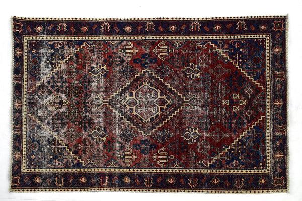 4x6 ft Handmade area rug from Anatolian design Turkish wool carpet SHR1399, Vintage rug, Antique rug,  Area rug, Organic wool rug