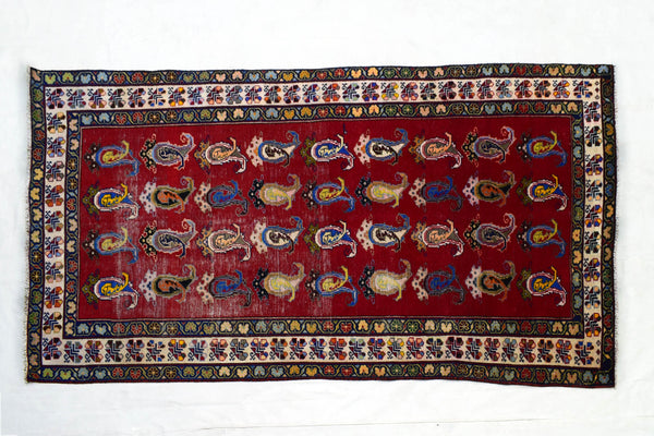 5x9 ft Handmade area rug from Anatolian design Turkish wool carpet SHR1448, Vintage rug, Antique rug,  Area rug, Organic wool rug