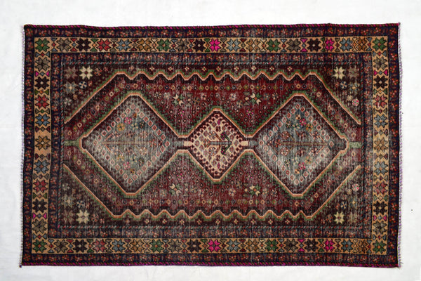 5x6 ft Handmade area rug from Anatolian design Turkish wool carpet SHR1486, Vintage rug, Antique rug,  Area rug, Organic wool rug