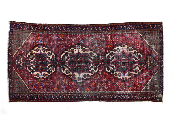 4x9 ft Handmade area rug from Anatolian design Turkish wool carpet SHR1498, Vintage rug, Antique rug,  Area rug, Organic wool rug