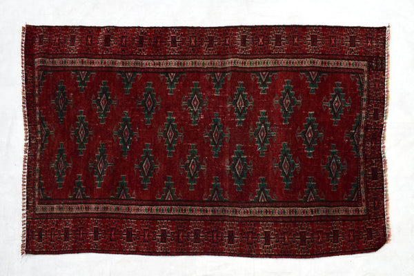3x5 ft Handmade area rug from Anatolian design Turkish wool carpet SHR1515, Vintage rug, Antique rug,  Area rug, Organic wool rug