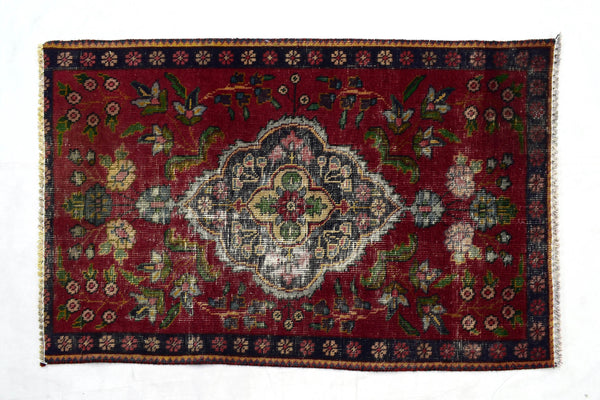 3x5 ft Handmade area rug from Anatolian design Turkish wool carpet SHR1507, Vintage rug, Antique rug,  Area rug, Organic wool rug