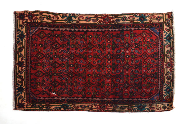 3x4 ft Handmade area rug from Anatolian design Turkish wool carpet SHR1697 Vintage rug, Antique rug, Area rug, Organic wool rug