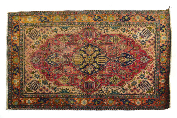 4x6 ft Handmade area rug from Anatolian design Turkish wool carpet SHR1792 Vintage rug, Antique rug, Area rug, Organic wool rug