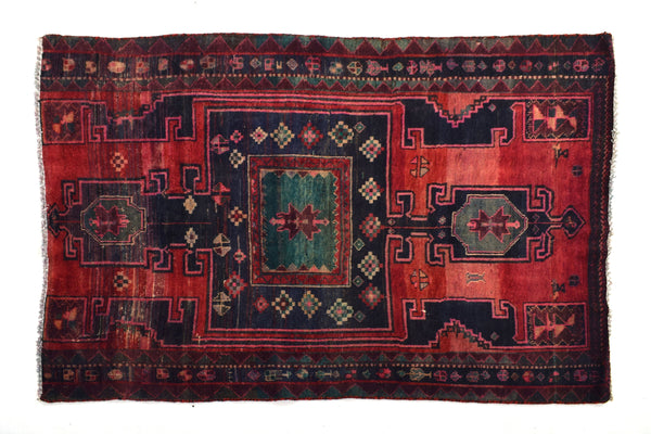 4x5 ft Handmade area rug from Anatolian design Turkish wool carpet SHR1827 Vintage rug, Antique rug, Area rug, Organic wool rug