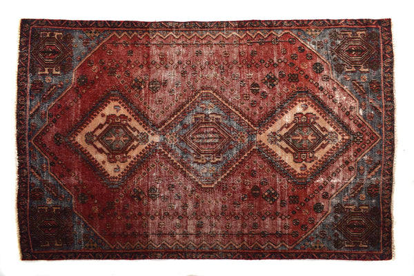 4x6 ft Handmade area rug from Anatolian design Turkish wool carpet SHR1857 Vintage rug, Antique rug, Area rug, Organic wool rug