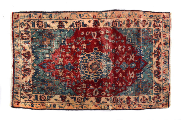 2x4 ft Handmade area rug from Anatolian design Turkish wool carpet SHR1899 Vintage rug, Antique rug, Area rug, Organic wool rug